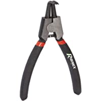 Ribimex PR2PCEC162SU - Alicates para anillos de seguridad externos con puntas dobladas- rojo y negro
